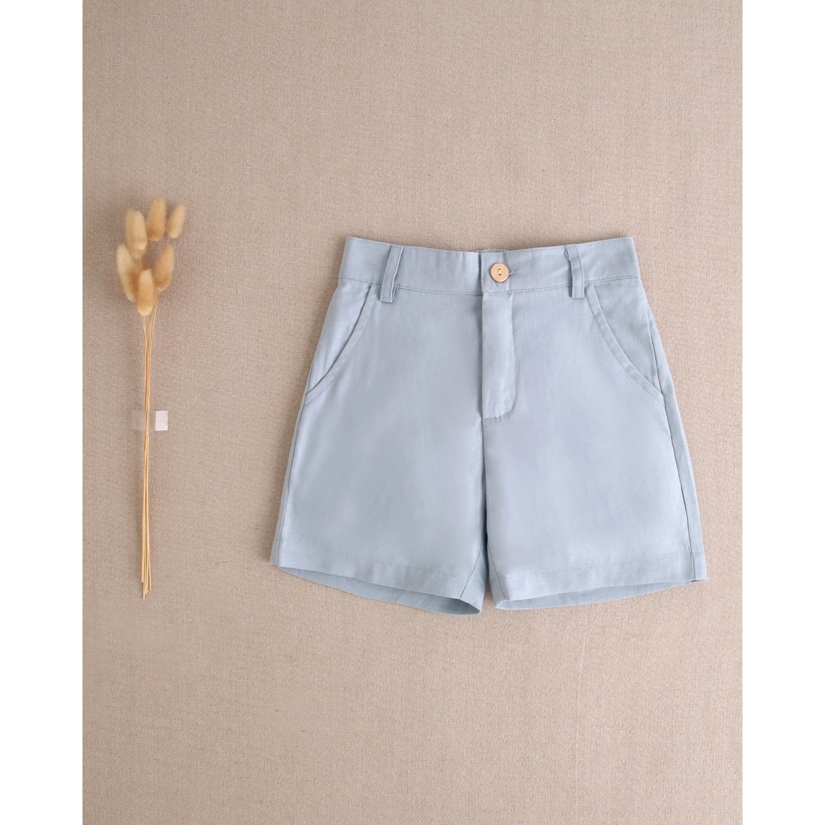 Boy's Blue Leinen Bermuda Shorts M70-21503073