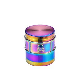 Présentoir 12 moulins à épices motif crâne - Arc en ciel, Rose Gold, Argenté et Or