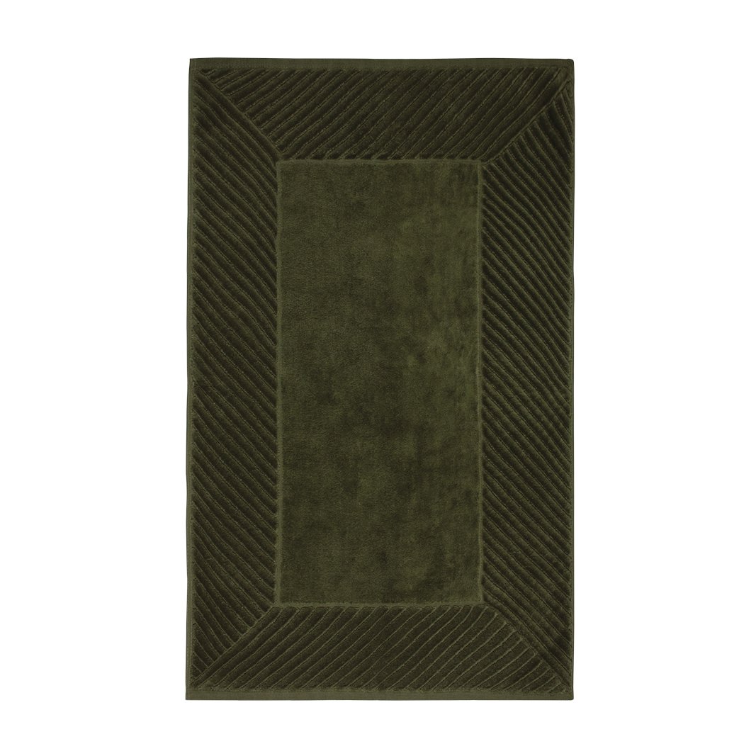 Badmat 50 x 80 cm, 1200 gr./m², Velours, Olijfgroen