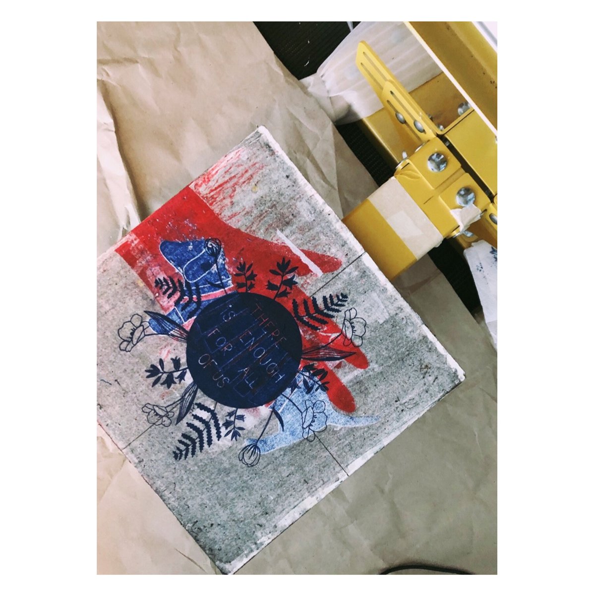 hand-printed fabric bag with green dachshund motif