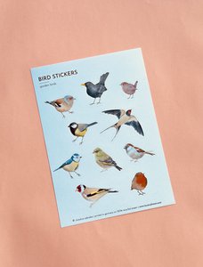 Garden bird stickers made from recycled paper / without PVC