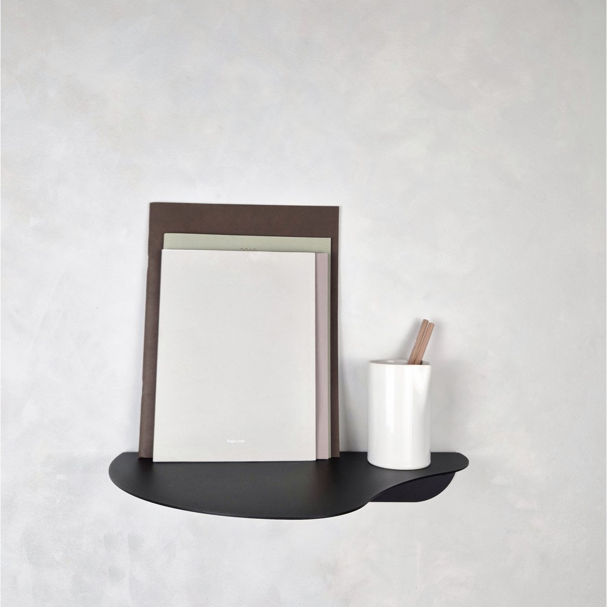 Wall shelf MOSS, white, beige, black