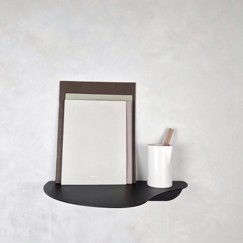 Muurplank mos, wit, beige, zwart