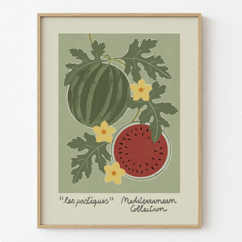 Mediterrane collectie – watermeloenen Art Print