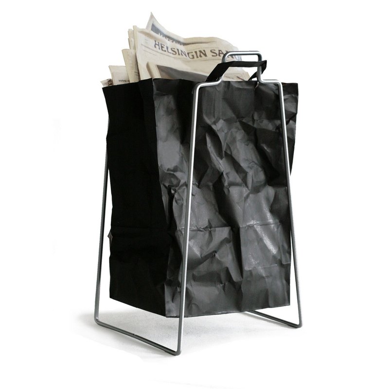HELSINKI paper bag holder silver