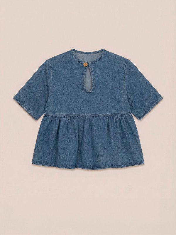 Denim top met sterrenverlichting
