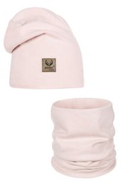 BENIAMINA hat with a snood - DARK PINK