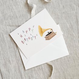 Biglietto d'auguri · Grammofono