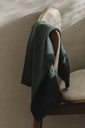 Paño de cocina / Verde bosque, 100% lino