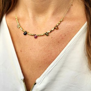 Aura Gold & Tourmaline Necklace