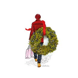 Christmas Card - He went shopping