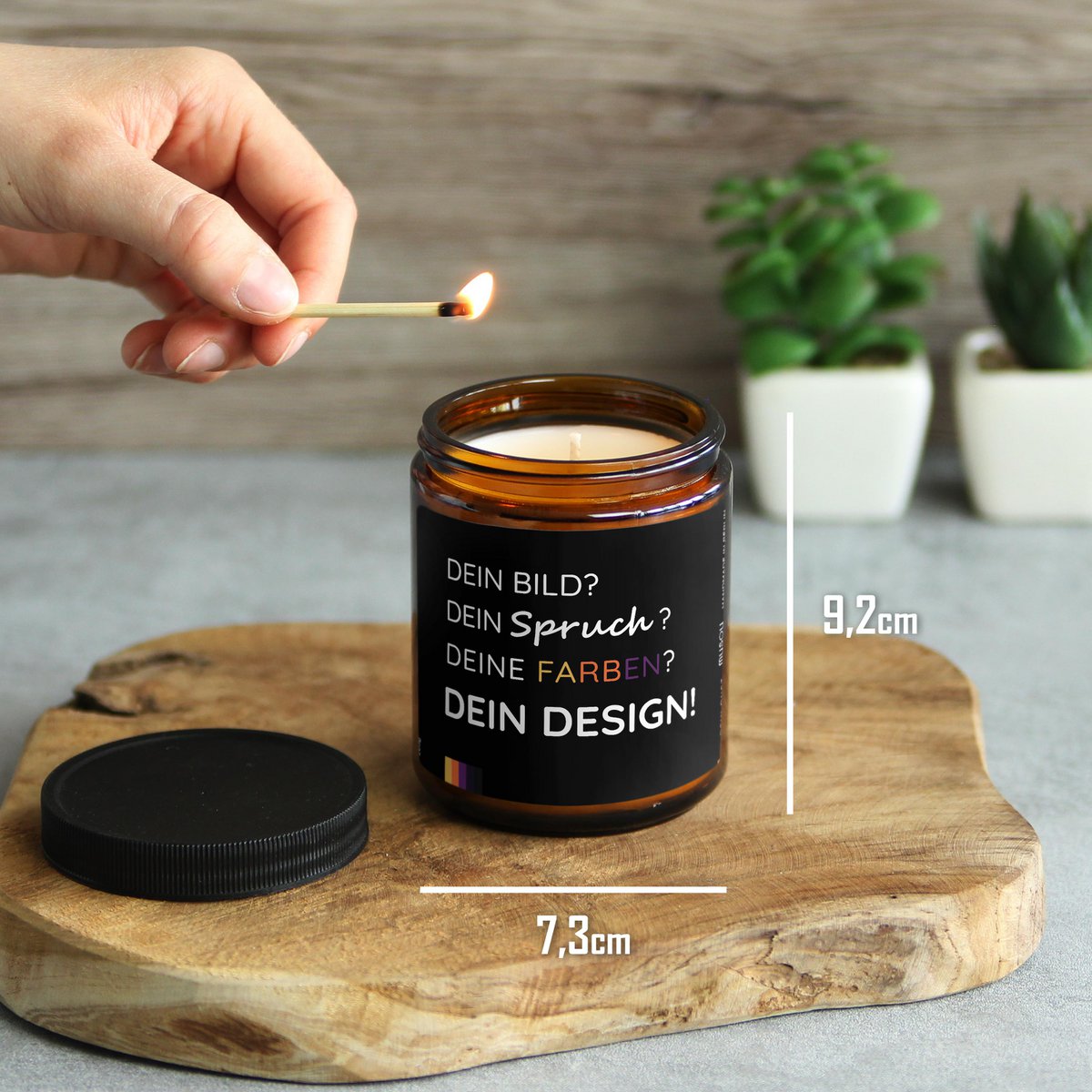 Bougie parfumée personnalisée | Logo de l'employé cadeau promotionnel
