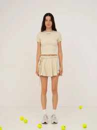 Volley Cream Crop Top