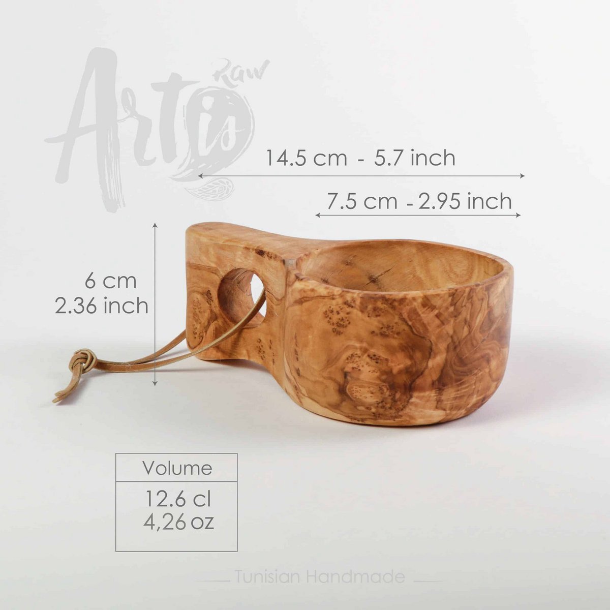 Handcrafted Olive Wood Kuksa Cup – Wooden Camping Mug