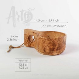Tazza Kuksa realizzata a mano in legno d'ulivo – Tazza da campeggio in legno