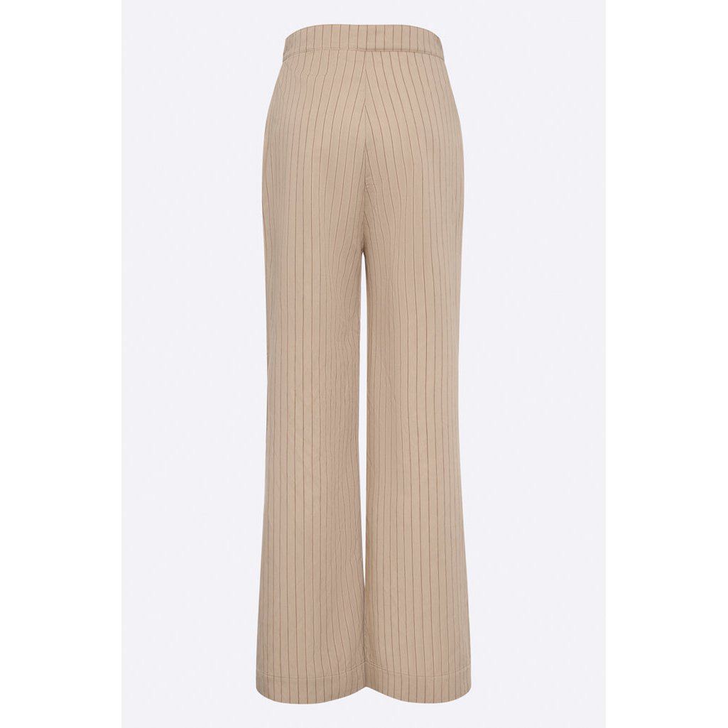 Mila pants in beige / red stripes for women