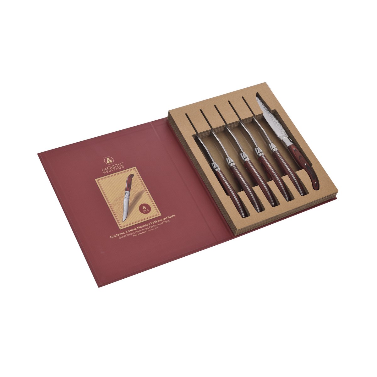 Box of 6 LAGUIOLE HERITAGE steak knives