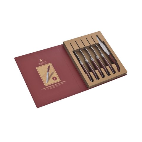 Box of 6 LAGUIOLE HERITAGE steak knives