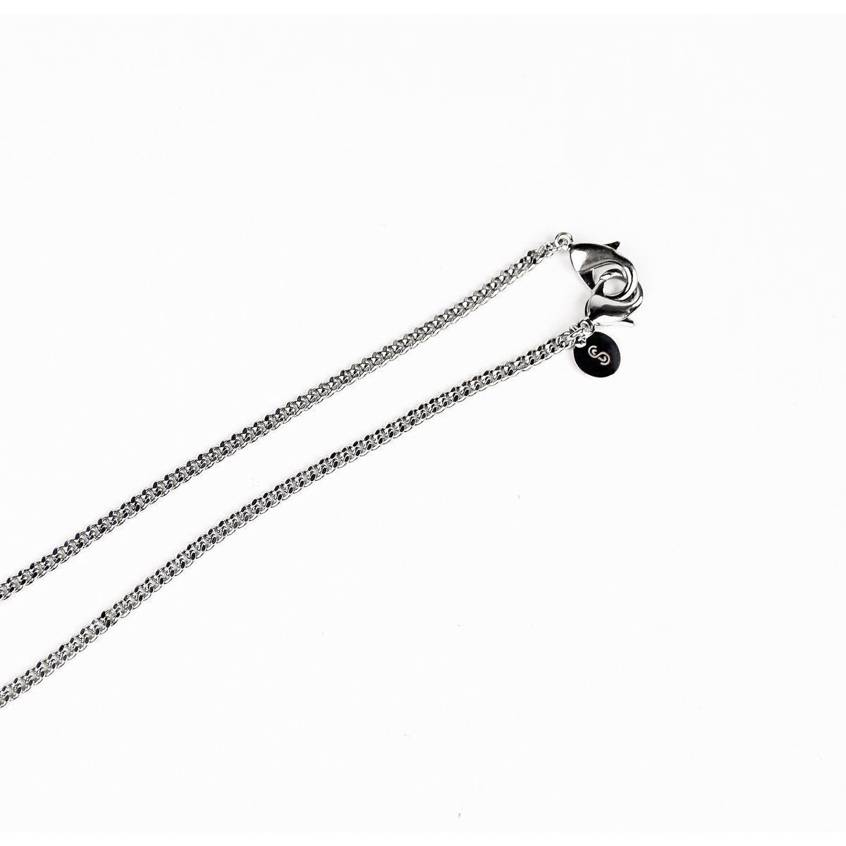 Jewel thin link silver