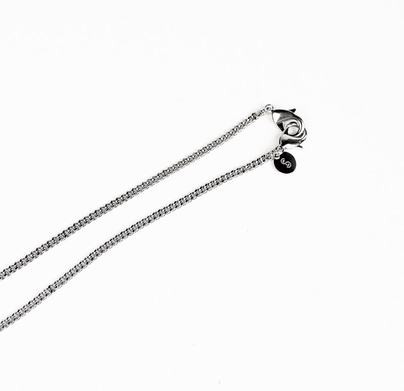 Jewel thin link silver