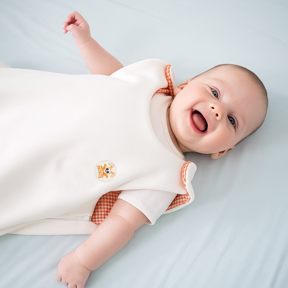 Saco de dormir de entretiempo de algodón orgánico Saxe Blanco