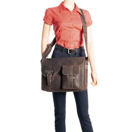 Skuldertaske Dame - Skuldertaske Herre - Messenger Bag Læder - Postmand Taske Læder - 3 forskellige farver læder