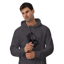 Sweat à capuche raglan biologique unisexe Roses