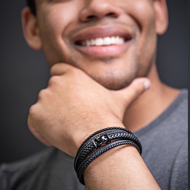 Læderarmbånd "Flake"
