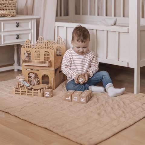 ANNA TERRACOTTA LAVE M Wendedecke für Babys