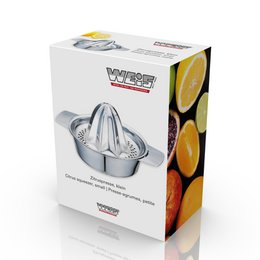 Citrus juicer with small drip tray made of stainless steel