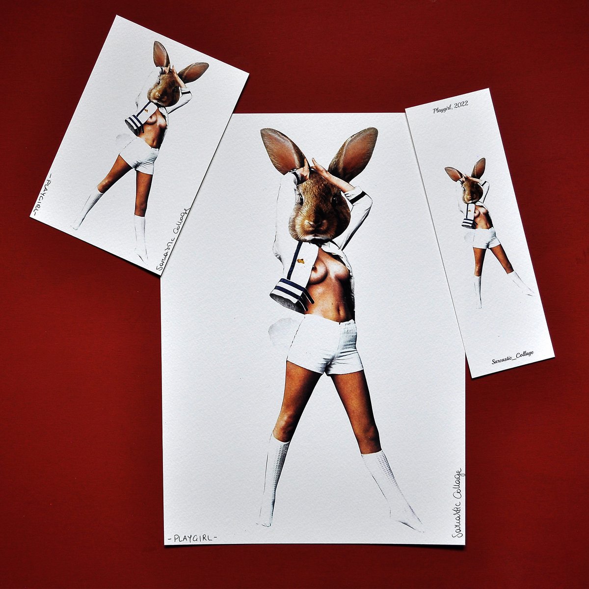 Surreal Collage Art Print Set – A4 Print + Postcard + Bookmark | Contemporary Gift Bundle