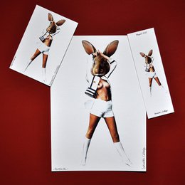 Surreal Collage Art Print Set – A4 Print + Postcard + Bookmark | Contemporary Gift Bundle