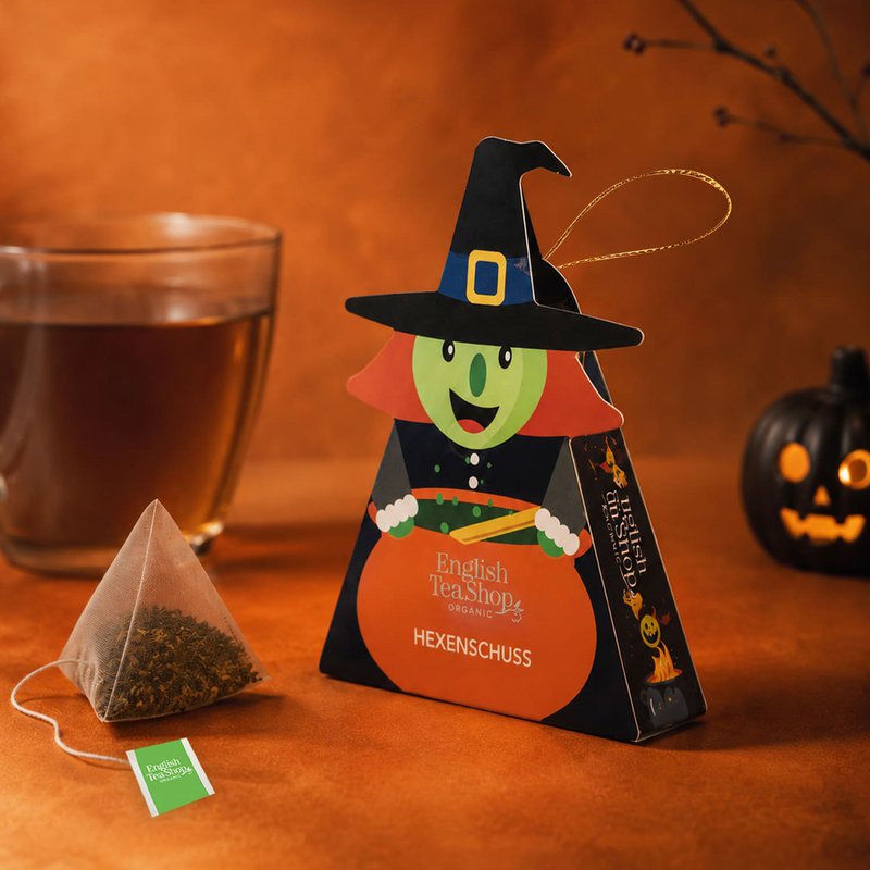 ETS - Hexe "Hexenschuss", Halloween Geschenk, BIO Tee, 1 Pyramidenbeutel