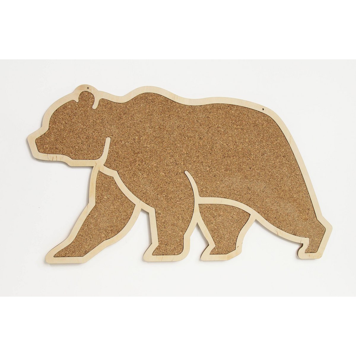 Bacheca di sughero, a forma di orso di sughero, orso decorativo da parete