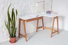 LUKA L-Shaped Desk Left/Right Handed 135x85cm