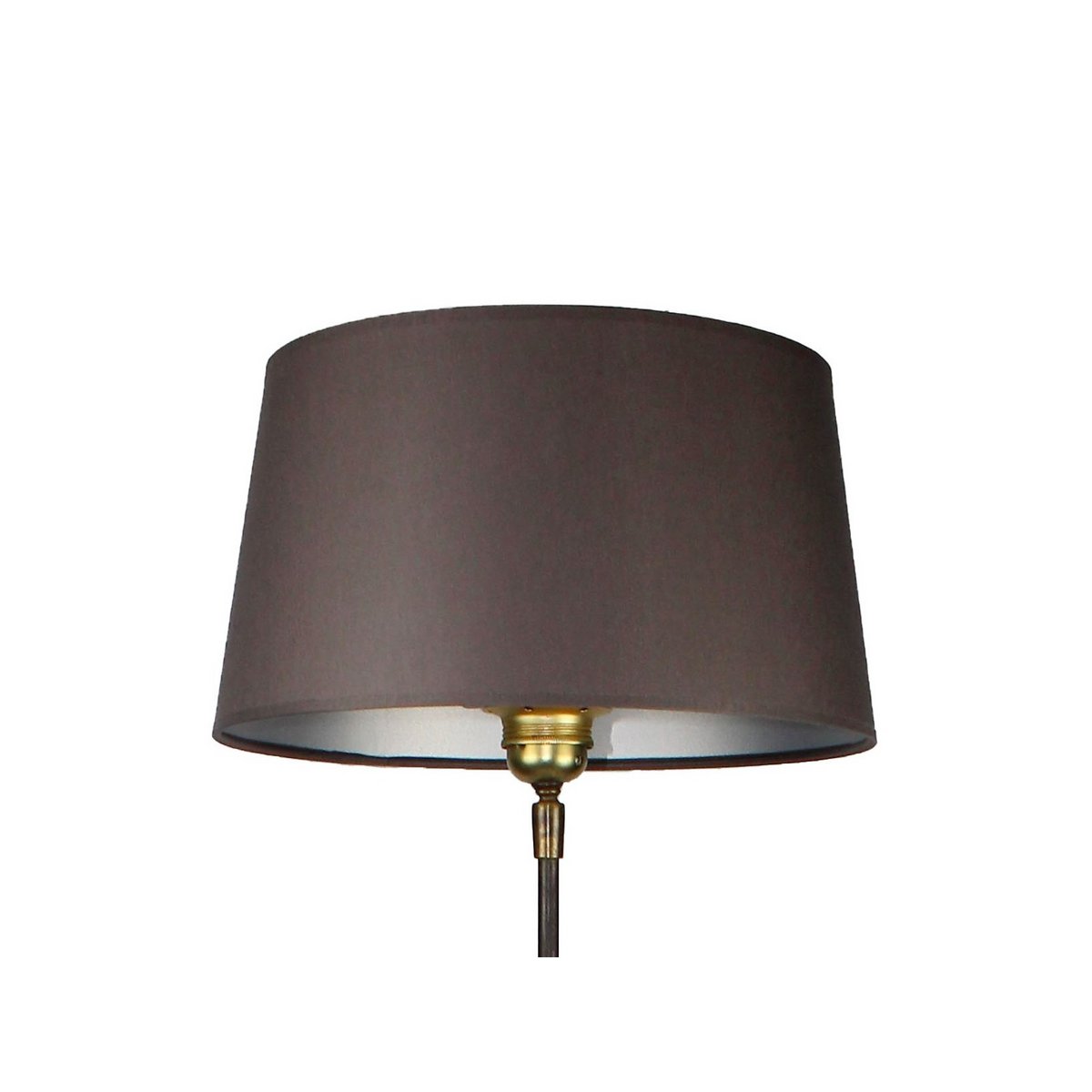 Pantalla tela gris oscuro/interior plata 30/25/16 cm