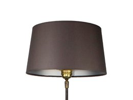 Lampenschirm Stoff dunkelgrau/ innen silber 30/25/16 cm