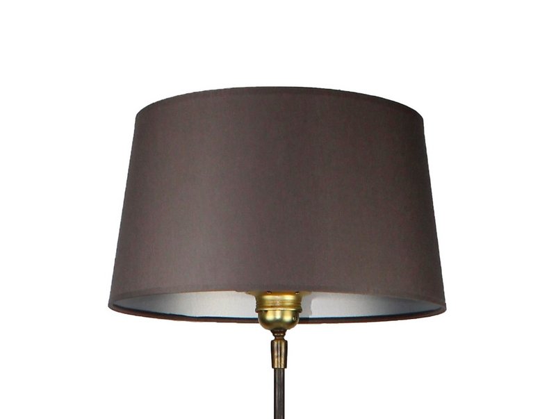 Pantalla tela gris oscuro/interior plata 30/25/16 cm