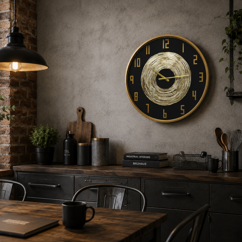 Orologio Glamour Schwarz Ø 60 cm