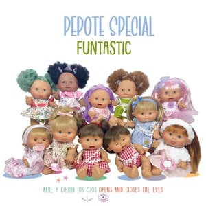 PEPOTE SPEZIELLE FUNTASTIC-PUPPE ÖFFNET UND SCHLIEßT DIE AUGEN 8 EINHEITEN