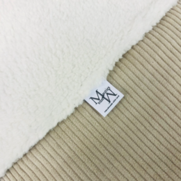 Deken Ecru Rib & Teddy White | Verschiedene Dimensionen