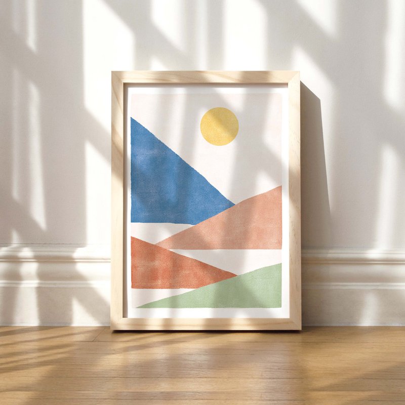 Art print "Mountains abstract pastel" | different sizes