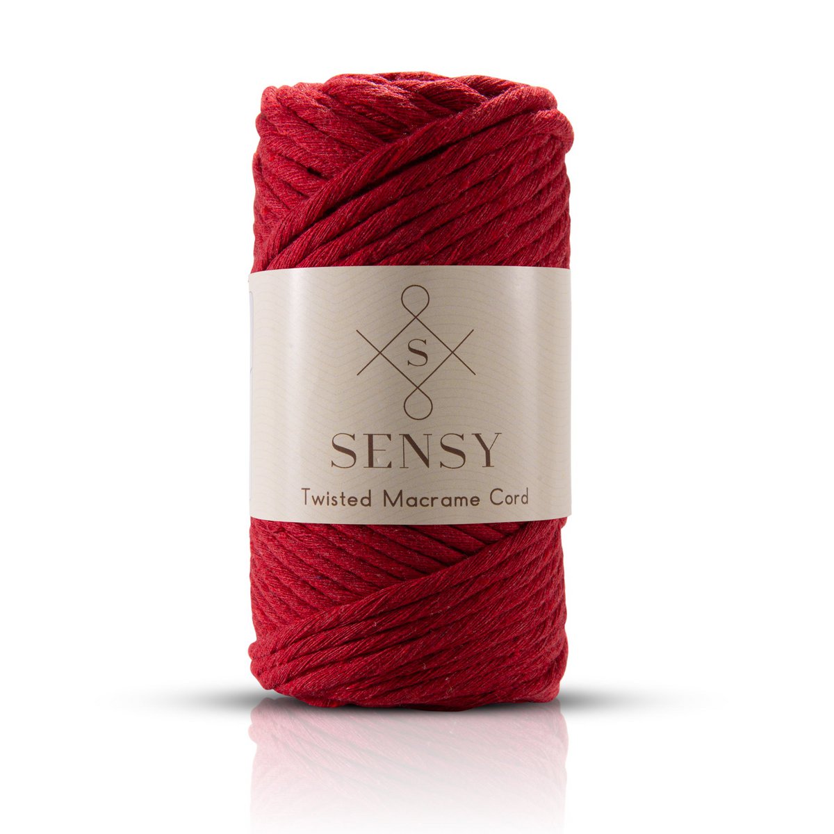 Sensy Premium 3 mm - cordoncino macramè a filo singolo in cotone riciclato al 100%.