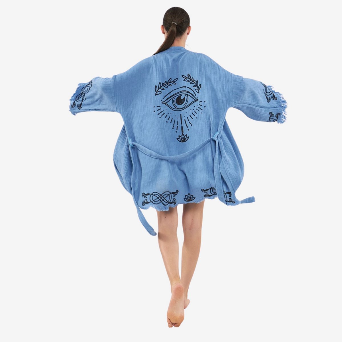 Forever Short Kimono-Azul