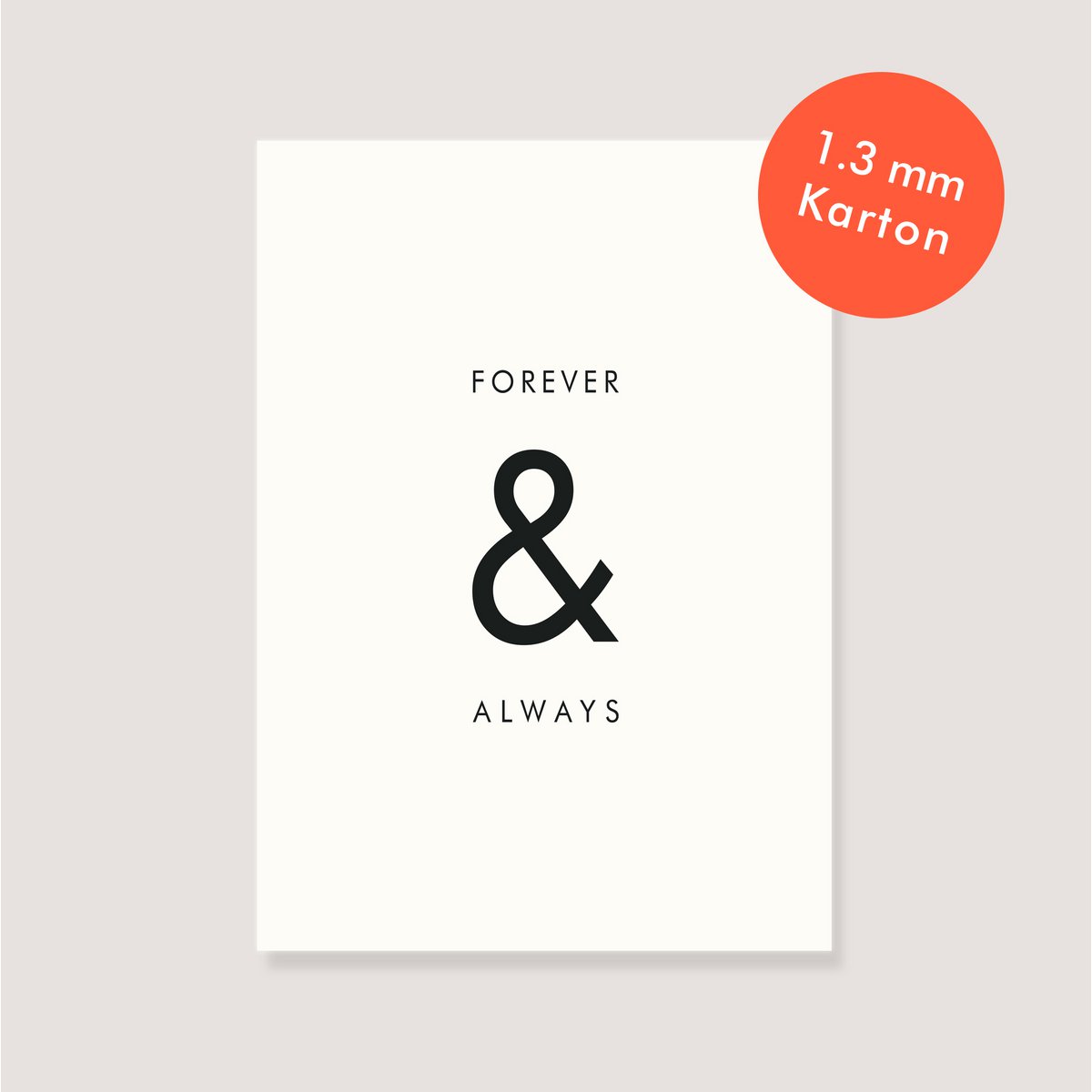 Klappkarte mit Umschlag - "Forever & Always"