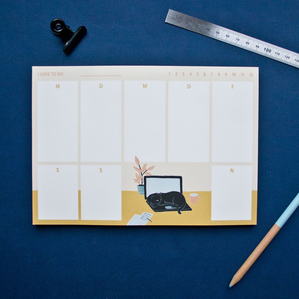 Cat weekplanner in A5-formaat