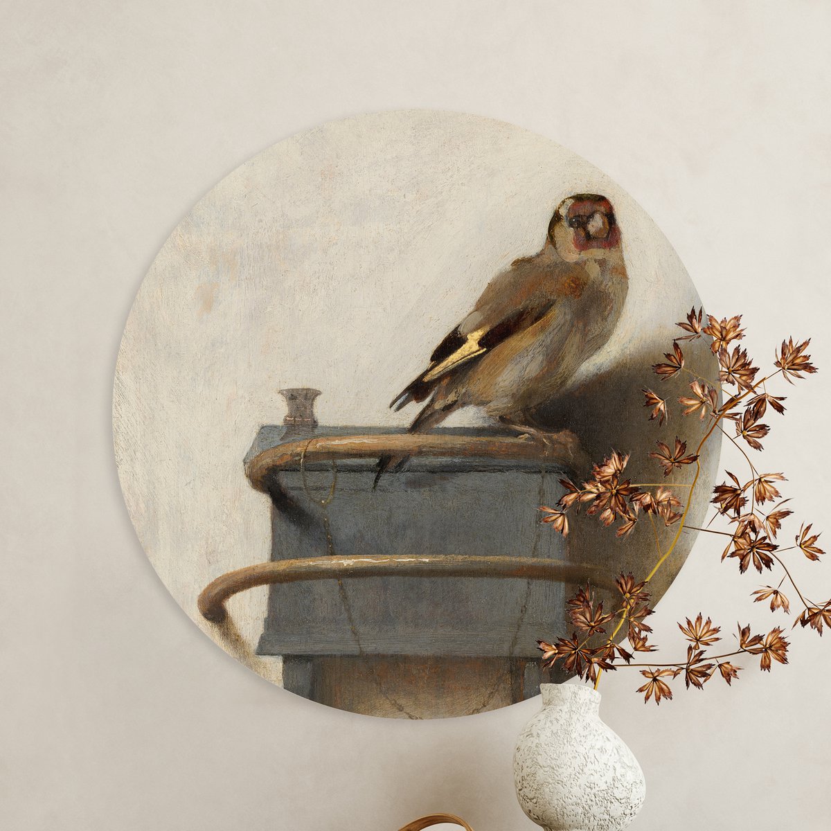 Wall Circle - Goldfinch - Premium Dibond Quality