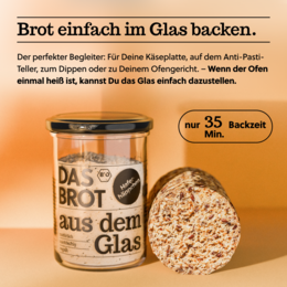 Nachfüller für Bio-Brotbackmischung im Glas "Haferhäppchen" (600 g)