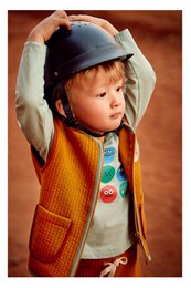 Contrast Binded Quilted Vest - Deep Indigo