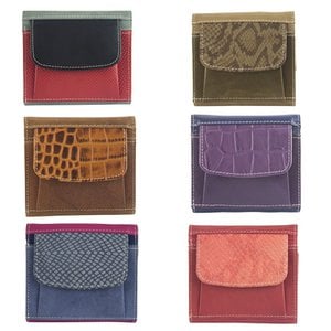 Sunsa women's wallet. leather purse. Wallet with RFID protection. Sustainable wallet made from leather scraps. Small women/ girls wallet/ purses for women the best gift idea.